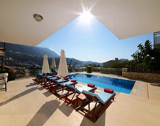 Kalkan'da Deniz Manzaralı, Özel Havuzlu, Merkezi Konumda Villa - 5