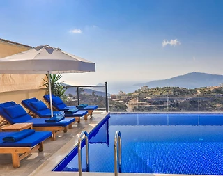 Kaş Bezirgan'da Deniz Manzaralı, Özel Havuzlu, Jakuzili, Kiralık Villa - 4