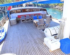 Muğla Fethiye'de Ahşap Tasarımıyla Dikkat Çeken, 16 Kişilik Gulet - 3