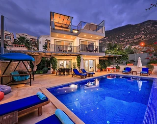 Kaş Kalkan'da Deniz Manzaralı, Kiralık Özel Havuzlu, Lüks Villa - 1