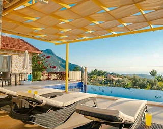 Kaş İslamlar'da Otantik Tasarımlı, Özel Havuzlu, 4 Kişilik, Taş Villa - 2