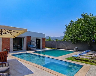 Fethiye Yeşilüzümlü'de Sakin Konumda, Özel Havuzlu, Lüks Villa - 5