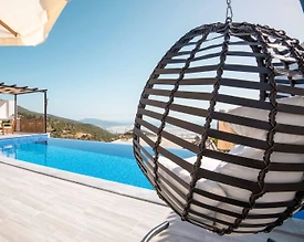 Kaş Aklar'da Muhteşem Deniz Manzaralı, Özel Havuzlu, Kiralık Villa - 3