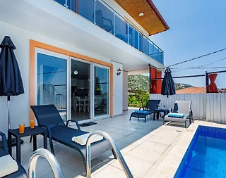 Kaş İslamlar'da Gözlerden Uzak Konumda, Özel Havuzlu, Jakuzili Villa - 4