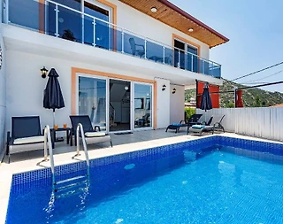 Kaş İslamlar'da Gözlerden Uzak Konumda, Özel Havuzlu, Jakuzili Villa - 2