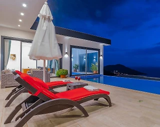 Kaş Kördere'de Doğa ve Deniz Manzaralı, Özel Havuzlu, Balayı Villası - 4