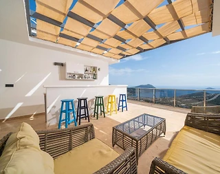 Kaş İslamlar'da Enfes Deniz Manzaralı, Özel Havuzlu, Konforlu Villa - 4