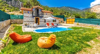 Stone Built, Private Pool, Large Garden Villa in Kalkan Ikizce