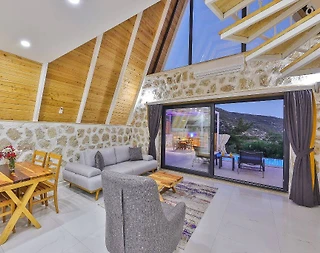 Kaş İslamlar'da Taş Ve Ahşap Yapılı, Özel Havuzlu, Balayı Villası - 4