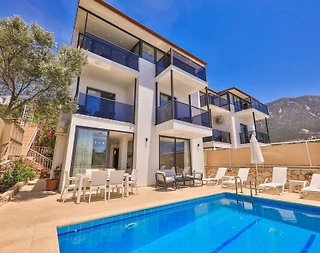 Kaş Kalkan'da Deniz Manzaralı, Özel Havuzlu, 6 Kişilik Lüks Villa - 1
