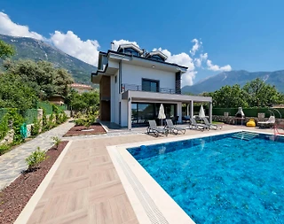 Fethiye Ölüdeniz'de Özel Havuzlu, Yerden Isıtmalı, Lüks Tatil Villası - 5