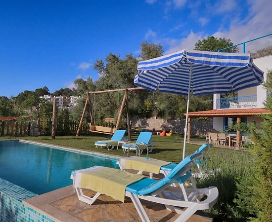 Fethiye Faralya'da Enfes Deniz Manzaralı, Özel Havuzlu, İkiz Villa - 1