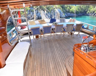 Muğla Fethiye'de Ahşap Tasarımıyla Dikkat Çeken, 16 Kişilik Gulet - 4