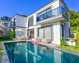 Faralya'da Deniz Manzaralı, Özel Havuzlu, Saunalı, Lüks Villa  - 3