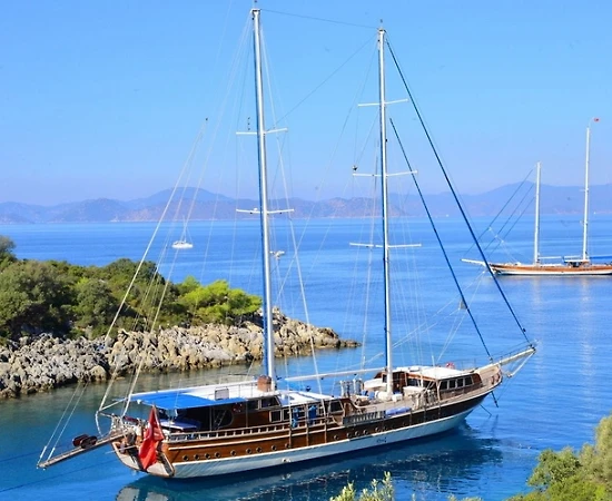 Muğla Fethiye'de Ahşap Tasarımıyla Dikkat Çeken, 16 Kişilik Gulet - 1