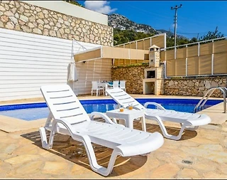 Kaş Kalkan'da Deniz Manzaralı, Özel Havuzlu, Modern Villa - 5