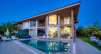 Beachfront, Private Pool, 3+1 Villa in Akarca, Fethiye