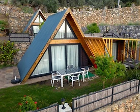 Muğla Fethiye'de Deniz Manzaralı, Özel Havuzlu, Konforlu Bongalov - 2