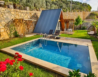 Fethiye Çalıca'da Geniş Bahçeli, Özel Havuzlu, 2+1 Bungalov - 2