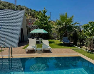 Fethiye Çalıca'da Geniş Bahçeli, Özel Havuzlu, 2+1 Bungalov - 2