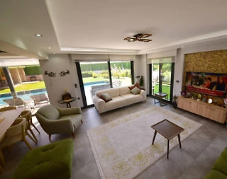 Fethiye Çiftlik'te Sakin Konumda, Özel Havuzlu, Modern Villa - 5