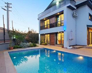 Fethiye Çiftlik'te Modern Tasarıma Sahip, Özel Havuzlu, 3+1 Villa - 2