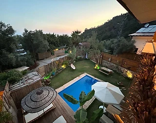 Fethiye Faralya'da Balayı Çiftlerine Uygun, Özel Havuzlu, Kiralık Villa - 5
