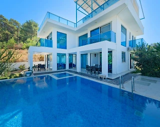 Fethiye Faralya'da Enfes Deniz Manzaralı, Özel Havuzlu, Kiralık Villa - 2