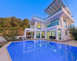 Fethiye Faralya'da Enfes Deniz Manzaralı, Özel Havuzlu, Kiralık Villa - 1