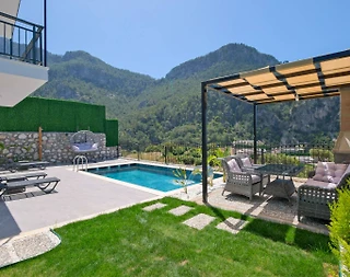 Fethiye Karaağaç'ta Doğa İçerisinde, Özel Havuzlu, Modern Villa - 5