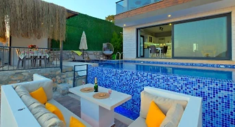 Stylish Villa for Rent in Faralya, Fethiye with Sea View, Private Pool