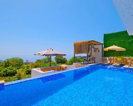 Fethiye Karaağaç'ta Deniz Manzaralı, Özel Havuzlu, Kiralık Kiralık Villa - 3