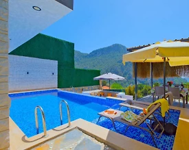 Fethiye Karaağaç'ta Deniz Manzaralı, Özel Havuzlu, Kiralık Kiralık Villa - 2