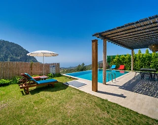 Faralya'da Muhteşem Orman Manzaralı, Özel Havuzlu, Saunalı Villa - 2