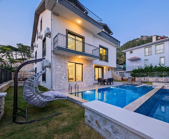 Fethiye Faralya'da Doğanın Kalbinde, Özel Havuzlu, İkiz Villa - 1