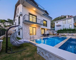 Fethiye Faralya'da Doğanın Kalbinde, Özel Havuzlu, İkiz Villa - 1