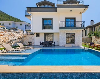Fethiye Faralya'da Nezih Konumda, Özel Havuzlu, İkiz Villa - 1