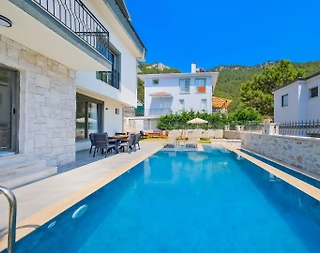 Fethiye Faralya'da Nezih Konumda, Özel Havuzlu, İkiz Villa - 4