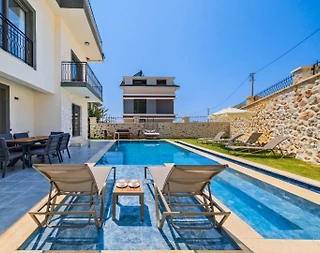 Fethiye Faralya'da Nezih Konumda, Özel Havuzlu, İkiz Villa - 3