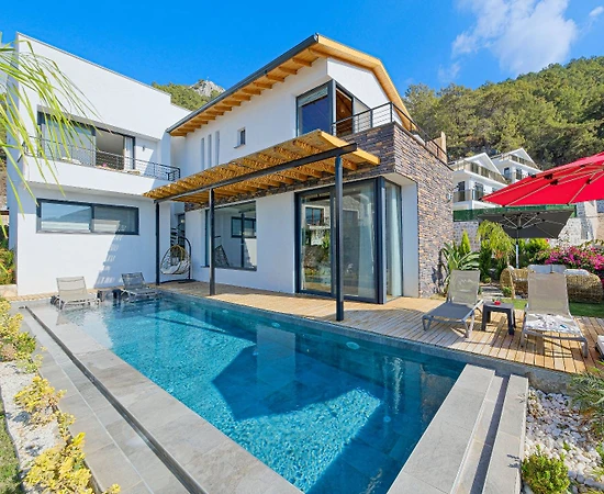 Fethiye Faralya'da Sessizlik İçerisinde, Özel Havuzlu, Kiralık Villa - 1