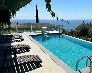 Fethiye Faralya'da Deniz Manzaralı, Isıtmalı Havuzlu, Lüks Villa - 4