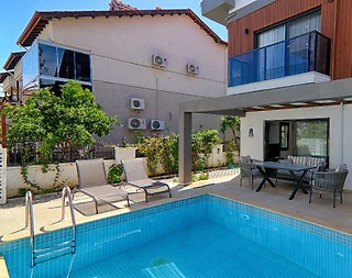 Fethiye Foça'da Geniş Gruplara Uygun, Özel Havuzlu, Şık İkiz Villa - 4