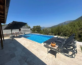 Fethiye Gökçeovacık'da Doğa Manzaralı, Özel Havuzlu, Kiralık Villa - 4