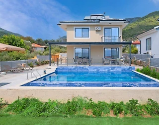 Fethiye İncirköy'de Sakin Doğa İçerisinde, Özel Havuzlu, 3+1 Villa - 1