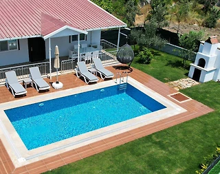 Fethiye İnlice'de Muhteşem Doğa Manzaralı, Özel Havuzlu, İkiz Villa - 1