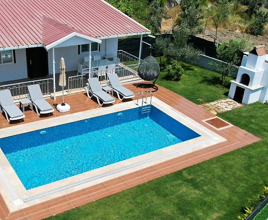 Fethiye İnlice'de Muhteşem Doğa Manzaralı, Özel Havuzlu, İkiz Villa - 1