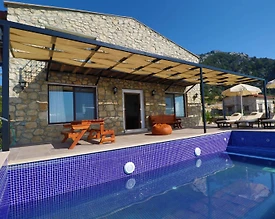 Fethiye Karaağaç'ta Deniz Manzaralı, Özel Havuzlu, 6 Kişilik Villa - 2