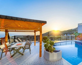 Fethiye Karaağaç'ta Deniz Manzaralı, Özel Havuzlu, Jakuzili Villa - 5