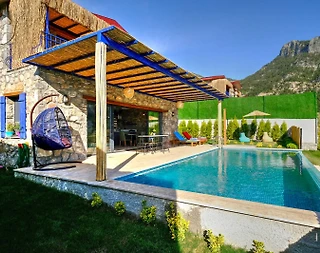 Fethiye Karaağaç'ta Enfes Doğa Manzaralı, Özel Havuzlu, 1+1 Villa - 1