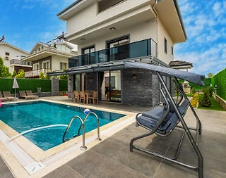 Fethiye Karaçulha'da Çocuk Oyun Alanlı, Özel Havuzlu, Jakuzili Villa - 3